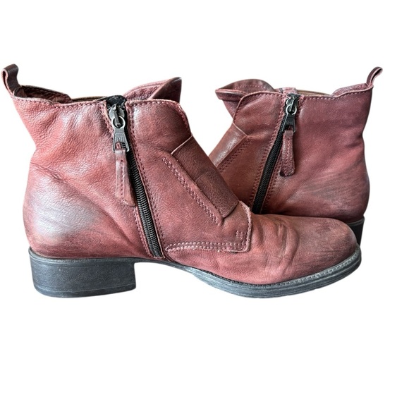 MJUS Leather Ankle Boots In The Color Merlot Size 40 - Picture 5 of 8